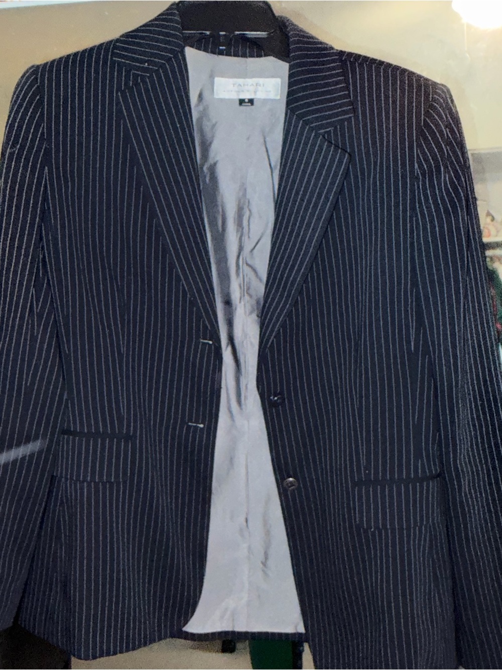Tailored Navy Pinstripe Blazer - Classic Women’s Blazer